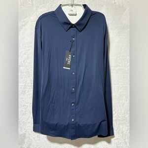 RHONE Commuter Shirt Navy Slim Fit Lightweight long sleeve Size XL New with tags